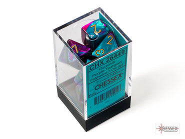 Chessex CHX26449 Gemini Purple-teal W/gold Polyhedral 7-Dice Set