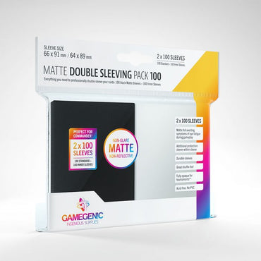 Gamegenic: 100 Standard Size Matte Double Sleeving Pack