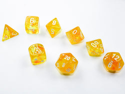 Chessex CHX30053 Borealis Canary/white Luminary Polyhedral 7-Dice Set (with bonus die)