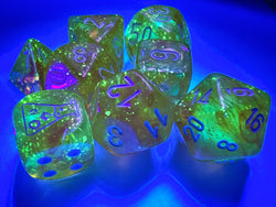 Chessex CHX30053 Borealis Canary/white Luminary Polyhedral 7-Dice Set (with bonus die)