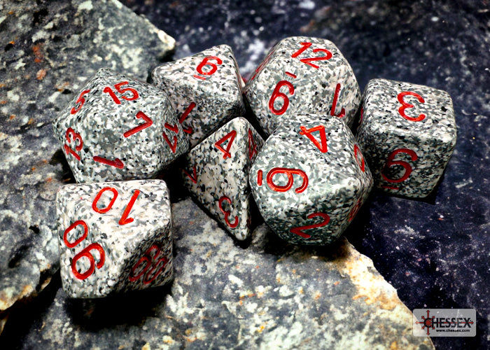 Chessex CHX25320 Speckled Granite Polyhedral 7-Dice Set