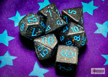 Chessex CHX25338 Speckled Blue Stars Polyhedral 7-Dice Set