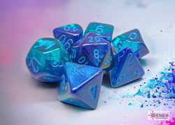 Chessex CHX26463 Gemini Blue-blue/light blue Polyhedral 7-Dice Set