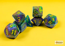 Chessex CHX27449 Festive Rio/yellow Polyhedral 7-Dice Set