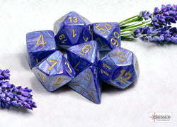 Chessex CHX27497 Lustrous Purple/gold Polyhedral 7-Dice Set