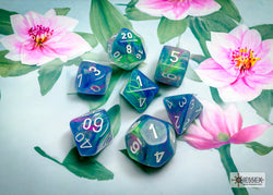 Chessex CHX27546 Festive Waterlily/white Polyhedral 7-Dice Set