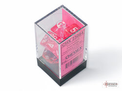 Chessex CHX23084 Translucent Pink/white Polyhedral 7-Dice Set