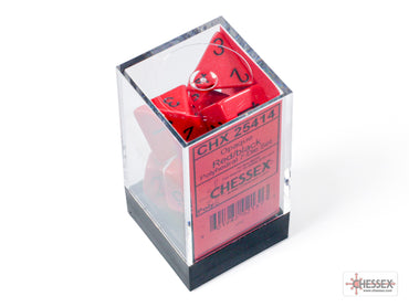 Chessex CHX25414 Opaque Red/black Polyhedral 7-Dice Set