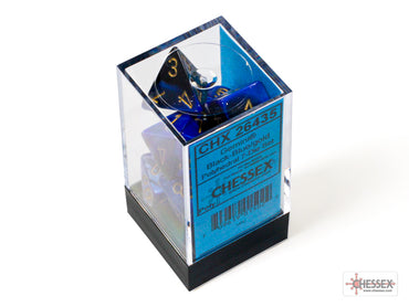 Chessex CHX26435 Gemini Black-blue/gold Polyhedral 7-Dice Set