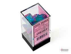 Chessex CHX26464 Gemini Gel Green-pink/blue Polyhedral 7-Dice Set