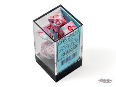 Chessex CHX27544 Festive Pop Art/Blue Polyhedral 7-Dice Set