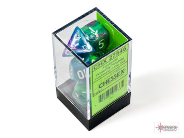 Chessex CHX27546 Festive Waterlily/white Polyhedral 7-Dice Set