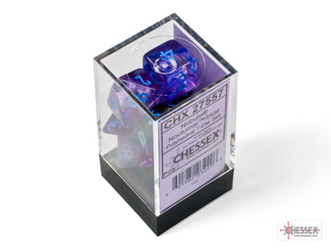 Chessex CHX27557 Nebula Nocturnal/blue Luminary Polyhedral 7-Dice Set