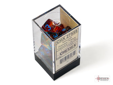 Chessex CHX27559 Nebula Primary/blue Luminary Polyhedral 7-Dice Set