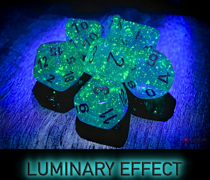 Chessex CHX27585 Borealis Teal/gold Luminary Polyhedral 7-Dice Set (Copy)