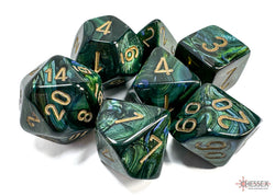 Chessex CHX27415 Scarab Jade/gold Polyhedral 7-Dice Set