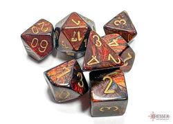 Chessex CHX27419 Scarab Blue Blood/gold Polyhedral 7-Dice Set