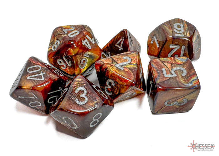 Chessex CHX27493 Lustrous Gold/silver Polyhedral 7-Dice Set