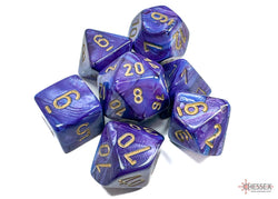 Chessex CHX27497 Lustrous Purple/gold Polyhedral 7-Dice Set