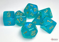 Chessex CHX27585 Borealis Teal/gold Luminary Polyhedral 7-Dice Set (Copy)