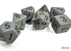 Chessex CHX25410 Opaque Dark Grey/black Polyhedral 7-Dice Set