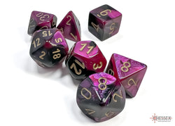 Chessex CHX26440 Gemini Black-purple/gold Polyhedral 7-Dice Set