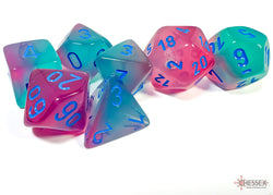 Chessex CHX26464 Gemini Gel Green-pink/blue Polyhedral 7-Dice Set