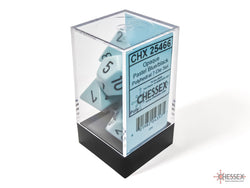 Chessex CHX25466 Opaque Pastel Blue/black Polyhedral 7-Dice Set