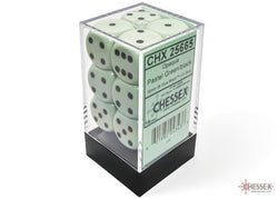Chessex CHX25665 Opaque 16mm Pastel Green/black D6 12-Dice display