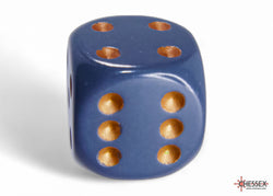 Chessex CHX25620 Opaque 16mm Dark Grey/copper D6 12-Dice display