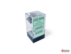 Chessex CHX25458 Opaque Black/green Polyhedral 7-Dice Set