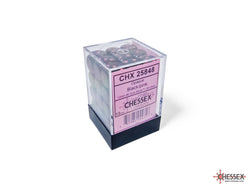 Chessex CHX25848 Opaque 12mm Black/pink D6 36-Dice display