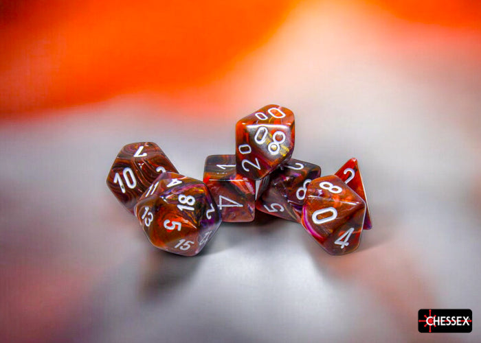 Chessex CHX27543 Festive Symphony/white Polyhedral 7-Dice Set