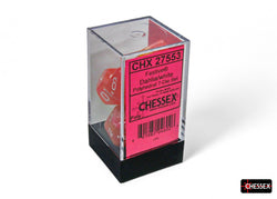 Chessex CHX27553 Festive Dahlia/white Luminary Polyhedral 7-Dice Set
