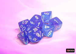 Chessex CHX27567 Nebula Aura/white Luminary Polyhedral 7-Dice Set