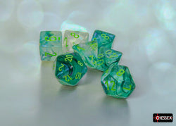 Chessex CHX27595 Borealis Kelp/light green Luminary Polyhedral 7-Dice Set