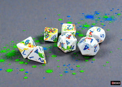 Chessex CHX24409 Brush Breezy/blue Polyhedral 7-Die Set
