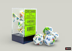 Chessex CHX24409 Brush Breezy/blue Polyhedral 7-Die Set