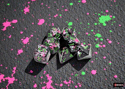 Chessex CHX24414 Brush Paintball/Green Polyhedral 7-Die Set