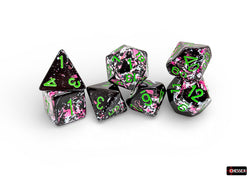 Chessex CHX24414 Brush Paintball/Green Polyhedral 7-Die Set