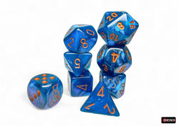 Chessex CHX30069 Borealis Midnight/copper Polyhedral 7-Die Set (with bonus die)