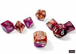 Chessex CHX30071 Gemini Copper-Purple/white Polyhedral 7-Die Set (with bonus die)