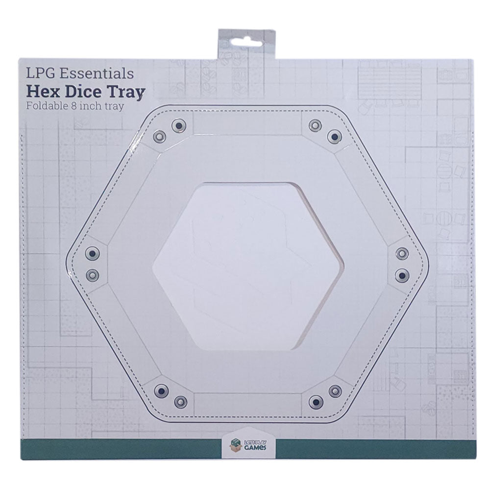 Let's Play Games Hex Dice Tray 8" White