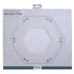 Let's Play Games Hex Dice Tray 8" White