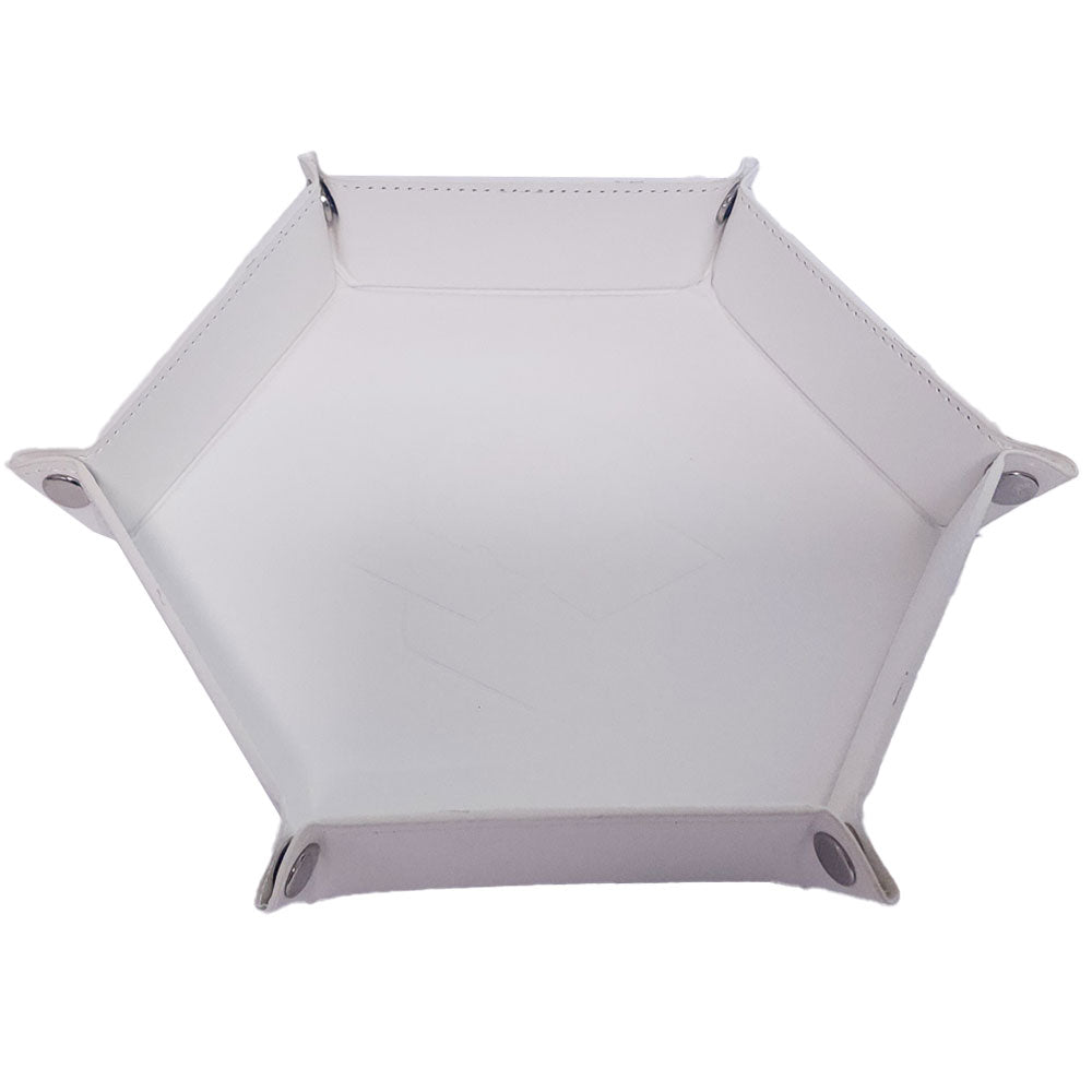 Let's Play Games Hex Dice Tray 8" White