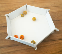 Let's Play Games Hex Dice Tray 8" White