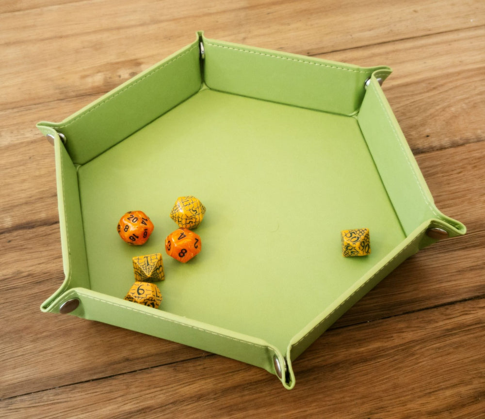 Let's Play Games Hex Dice Tray 8" Green