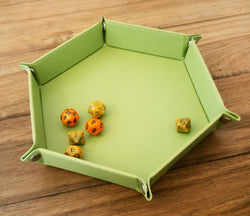 Let's Play Games Hex Dice Tray 8" Green