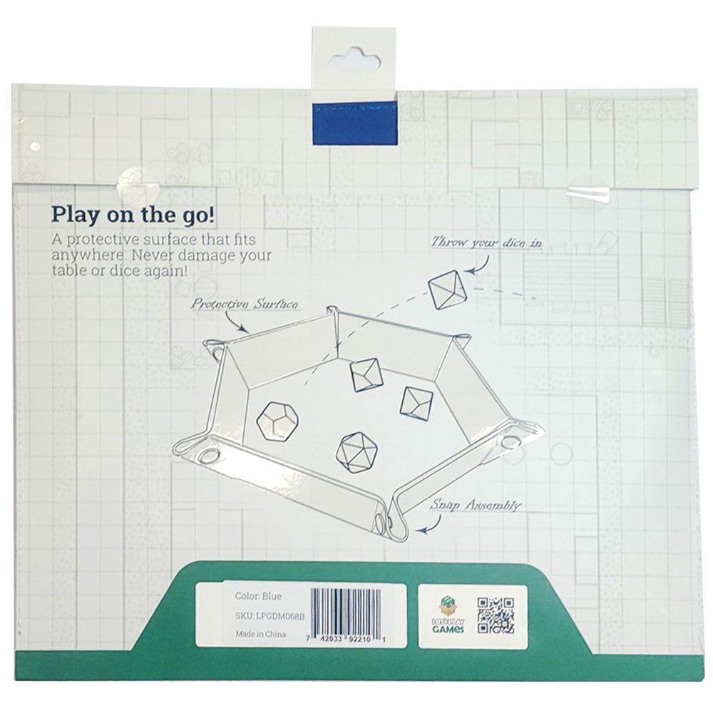 Let's Play Games Hex Dice Tray 6" Blue