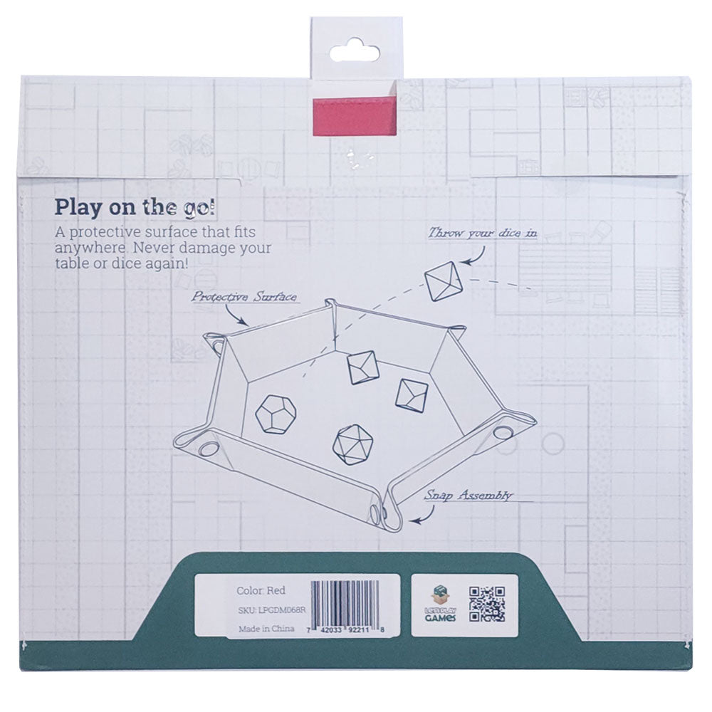 Let's Play Games Hex Dice Tray 6" Red